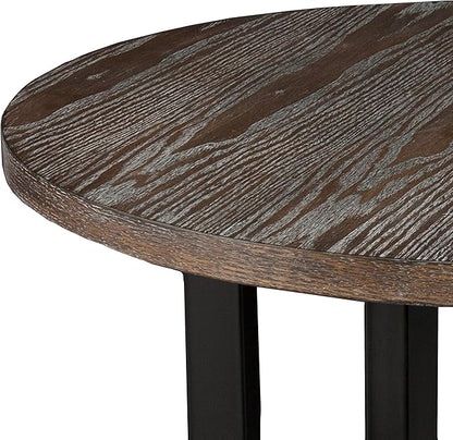 SEI Furniture Danby 42" Bar Bistro Table, Burnt Oak, Black