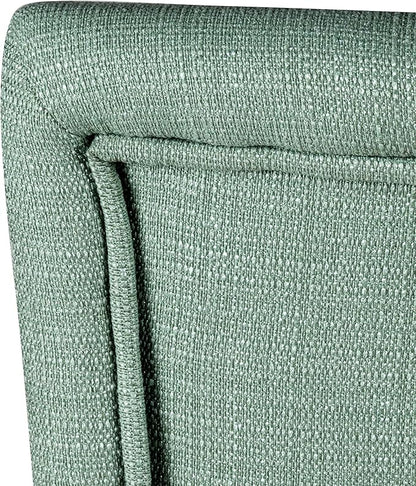 HomePop Home Decor | Classic Upholstered Parsons Dining Chairs | Set of 2 Accent Dining Chairs with Nailhead Trim, Sea Foam