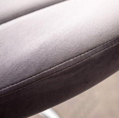 Roundhill Furniture Ellston Velvet Adjustable Swivel Barstools in Gray, Set of 2, Grey