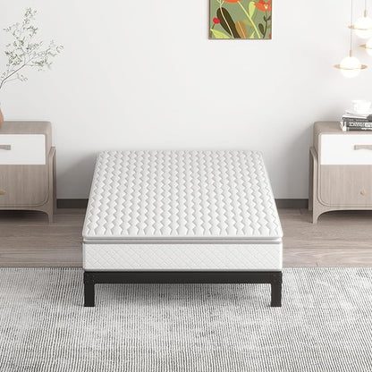7 Inch XL Twin Bed Frames No Box Spring Need, Low Profile Metal Platform Twin XL Size Bed Frame, Heavy Duty Support Bedframes Twin XL, Easy Assembly