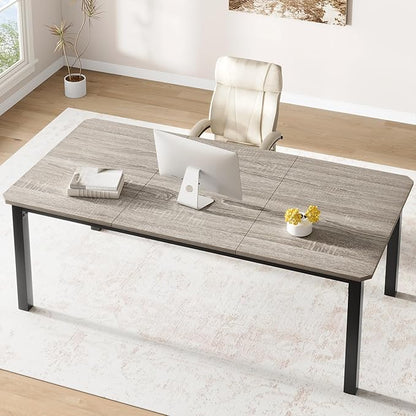 78.7 Inch Long Computer Desk, Large Industrial Office 2 Person Desk Workstation, Study Writing Wide Table,Modern Style Laptop Desk Tables for Home Office Bedrooms