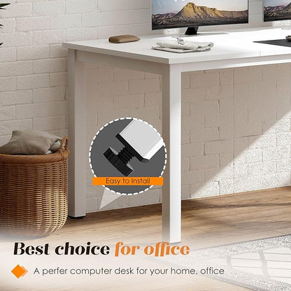 Need Large Computer Desk 70.8 x 31.5 inches Conference Table Large Office Desk Writing Table Workstation for Home Office,White ND-10FJGSAC3-180WW