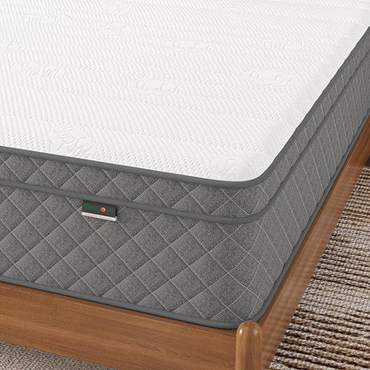 Queen Mattress, 12 Inch Cooling-Gel Memory Foam and Pocket Spring Hybrid Mattress, Queen Bed Mattressess in a Box, CertiPUR-US Certified, Medium Firm