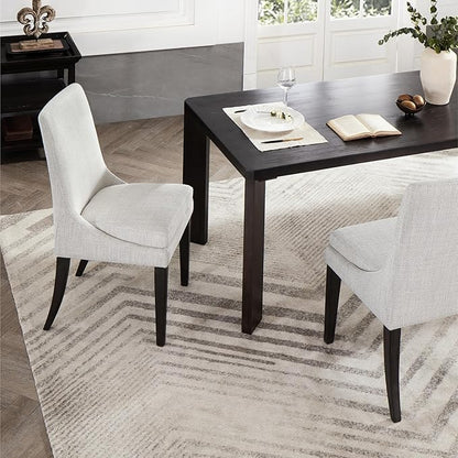 Upholstered Dining Chairs Modern Sidechair Performance Fabric High Back Armlesschair for Diningroom Kitchen,Linen,Set of 4(2 Box)