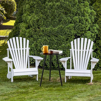 2 Packs Metal Outdoor Side Tables Small Outside End Table for Patio Round Accent Garden Corner Table for Small Spaces, Balcony, Porch Plant Stand Indoor