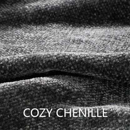 Chenille Throw Blanket for Couch 50"X 60", Soft Cozy Throws with Fringe Tassel for Bed Sofa Chair Cover, Lightweight Knitted Decorative Boho Blankets for Living Room, Dark Grey