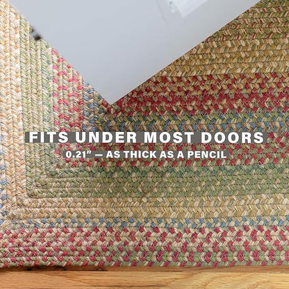 Azalea Multi Color Braided Oval Rug, Jute, 20x30 - Perfect Country Primitive Decor for Entryway, Kitchen, Everywhere