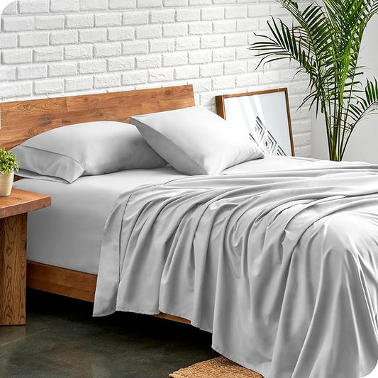 Bare Home Twin XL Sheet Set - College Dorm Size - Luxury 1800 Ultra-Soft Microfiber Twin Extra Long Bed Sheets - Deep Pockets - Easy Fit - Extra Soft - 3 Piece Set - Bed Sheets (Twin XL, Cloud Grey)