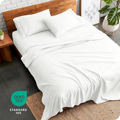 Bare Home California King Sheet Set - 1800 Ultra-Soft Microfiber Cal King Bed Sheets - Double Brushed - Deep Pockets - Easy Fit - 4 Piece Set - Bed Sheets (California King, Cream)