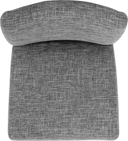 Homepop Home Decor | Nailhead Trim Counter Height Bar Stools | 24 Inch Bar Stools | Decorative Home Furniture (Slate Gray)