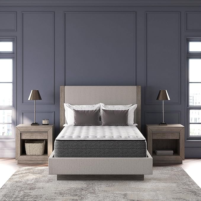 Signature Design by Ashley California King Size Ultra Luxury 14 Inch Hyper Cool Hybrid Mattress with Cooling Gel Memory Foam, Fiberglass Free, Mattress In A Box