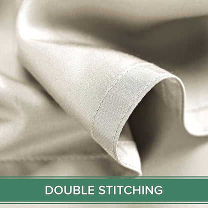 Full Sheets by Pure Bamboo, Genuine 100% Organic Viscose Derived from Bamboo Bed Sheet Set, Luxuriously Soft & Cooling, Double Stitching, Lifetime Quality Promise (Full, Ivory)