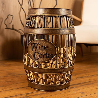 Wine Barrel Table - Cork Catcher Accent Table. Cork Holder Decorative and Storage - 2000 Corks - Regular