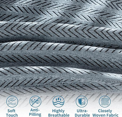 Nobildonna Sofa Cover Washable Soft Thicken Chenille Couch Cover with Tassel,Waterproof Sofa Slipcover for 3-4 Cushion Couch,Sectional Sofa,L-Shaped Furniture Protector Pet-Friendly,Dusty Blue71 x134