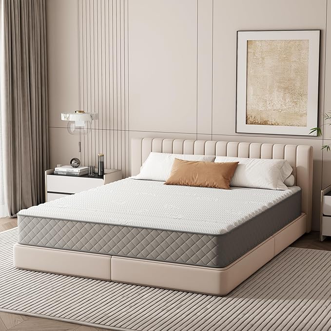 Full Mattress, 10 Inch Hybrid Double Mattress with Cooling Gel Memory Foam and Pocket Springs, CertiPUR-US Certified, Medium Firm
