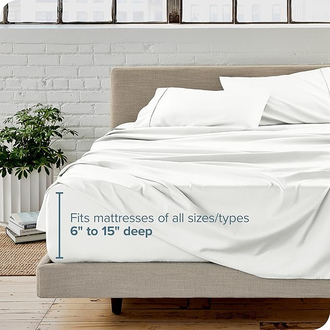 Bare Home Full Sheet Set - Luxury 1800 Ultra-Soft Microfiber Full Bed Sheets - Double Brushed - Deep Pockets - Easy Fit - 4 Piece Set - Bedding Sheets & Pillowcases (Full, Cream)