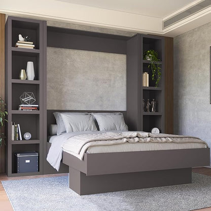 Oakland Living Dark Grey 91-in Tall Wooden Bookcase Shelf