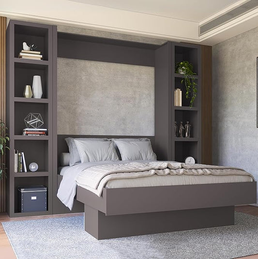 Oakland Living Dark Grey 91-in Tall Wooden Bookcase Shelf