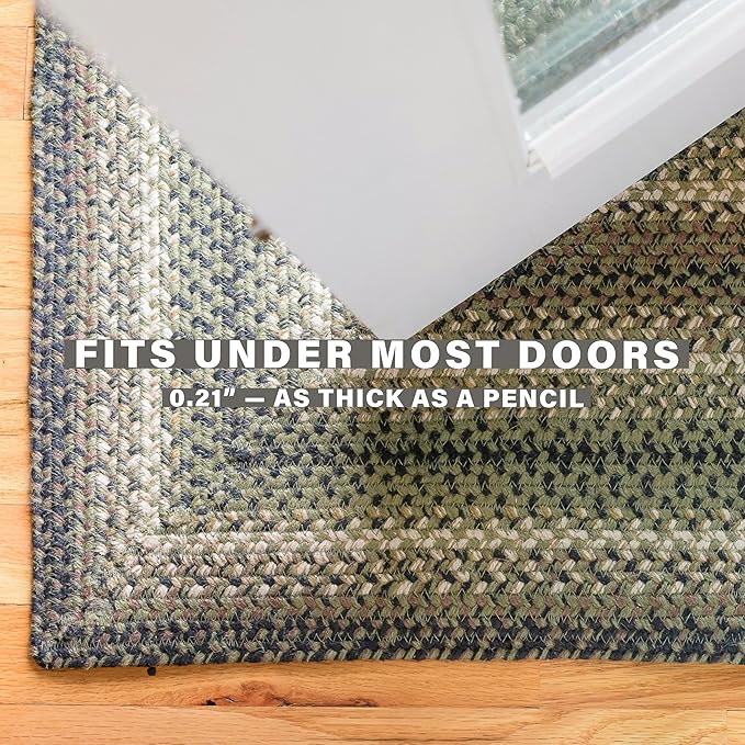 Pinecone Oval Woven Rug 27x45 - Country Style Braided Jute Entryway Rug for Rustic Decor