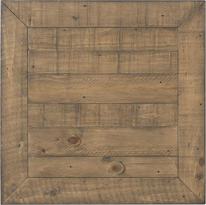 Martin Svensson Home Monterey End Table - Reclaimed Natural Wood Finish- Coastal Style - with Shelf and Cabinet for Storage