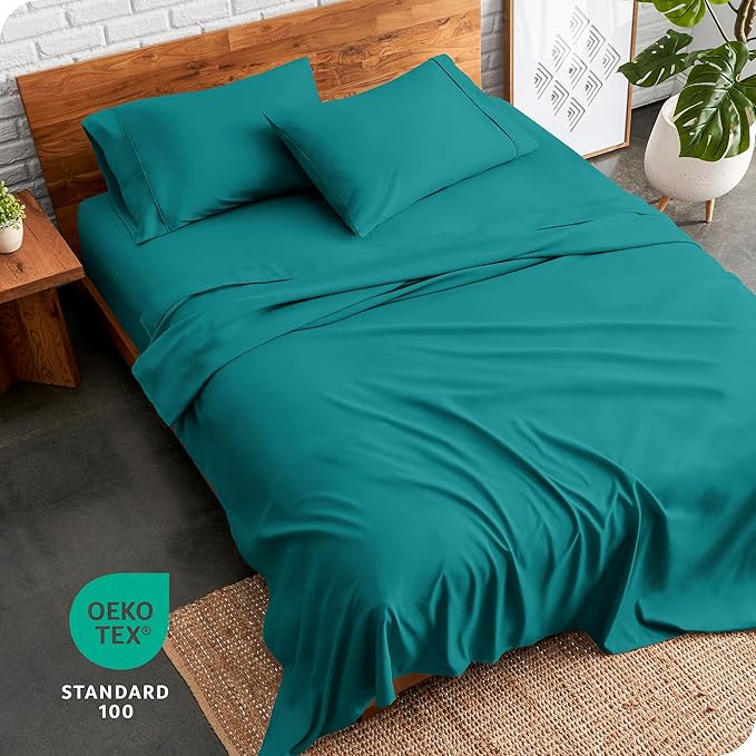 Bare Home King Sheet Set - Luxury 1800 Ultra-Soft Microfiber King Bed Sheets - Double Brushed - Deep Pockets - Easy Fit - 4 Piece Set - Bedding Sheets & Pillowcases (King, Emerald)