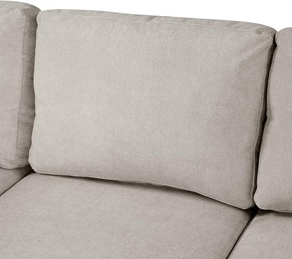109" U-shaped Sectional Pull-out Sofa Bed with Storage Chaise,2-in-1 Convertible Couch W/ 4 Back Pillow & 2 USB Ports,Luxurious Sleeper Furniture Set for Living Room Large Space,Beige Chenille