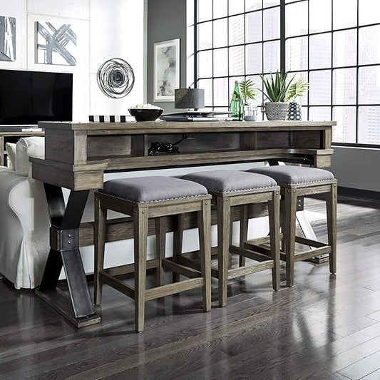 Liberty Furniture Industries Sonoma Road Console Stool, W17 x D17 x H26, Light Brown