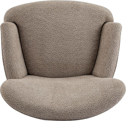 Christopher Knight Home Colby Boucle Upholstered Club Chair, Living Room Accent Chair, Wooden Frame, Flared Armrest, Plush Thick Cushion, Reading Lounge Chair, Space-Saving Furniture, Light Brown