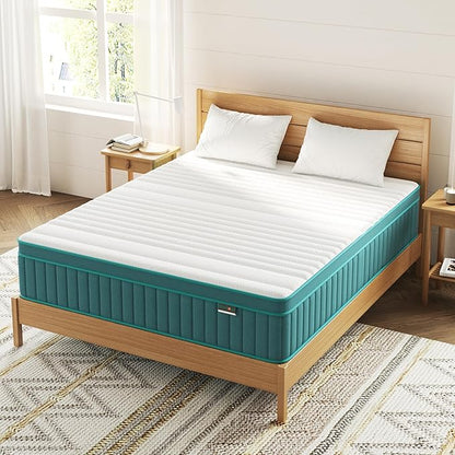 Firm Full Mattress, 14 Inch Cooling-Gel Memory Foam & Pocket Spring Hybrid Mattress,Firm Feel,Full Bed Mattresses in a Box, CertiPUR-US Certified
