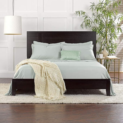 California King Sheets by Pure Bamboo, Genuine 100% Organic Viscose Derived from Bamboo Bed Sheet Set, Soft & Cooling, Double Stitching, Lifetime Quality Promise (California King, Sea Glass)