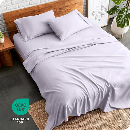 Bare Home Twin XL Sheet Set - 1800 Ultra-Soft Microfiber - Double Brushed - Deep Pockets - Easy Fit - 3 Piece Set - Bed Sheets (Twin XL, Light Lavender)