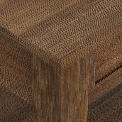 SIMPLIHOME Monroe SOLID ACACIA WOOD 22 inch Wide Square Rustic End Table in Rustic Natural Aged Brown for the Living Room and Bedroom