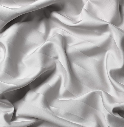 Queen Sheets by Pure Bamboo, Genuine 100% Organic Viscose Derived from Bamboo Bed Sheet Set, Luxuriously Soft & Cooling, Double Stitching, Lifetime Quality Promise (Queen, Jacquard White)