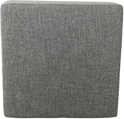 HomePop Home Decor | Luxury Square 32” Storage Ottoman with Lift Off Lid | Ottoman with Storage for Living Room & Bedroom, Slate Gray